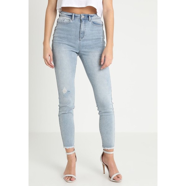 Missguided SINNER AUTHENTIC HIGHWAIST DISTRESS Jeansy Skinny Fit blue M0Q21N060