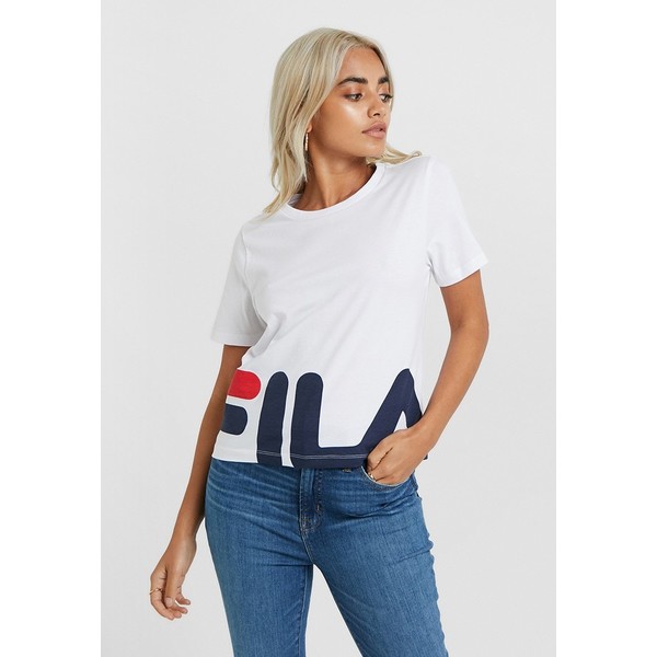 Fila Petite EARLY CROPED T-shirt z nadrukiem bright white FID21D00H