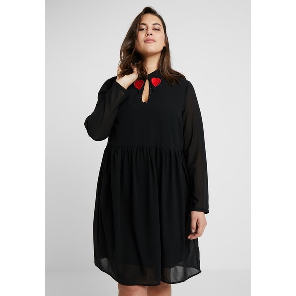 Glamorous Curve EXCLUSIVE KEYHOLE HEART DRESS Sukienka koszulowa black GLA21C04Z