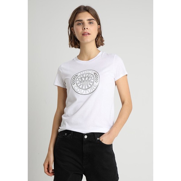 Juicy Couture LUXE CROWN TEE T-shirt z nadrukiem white JU721D013