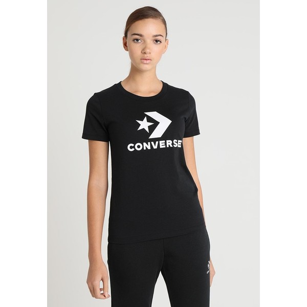Converse STAR CHEVRON CORE TEE T-shirt z nadrukiem black CO421D06R