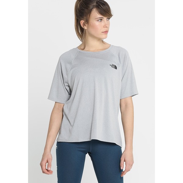 The North Face T-shirt z nadrukiem light grey heather TH341D02H