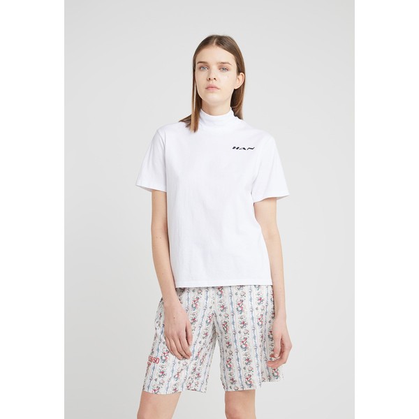 Han Kjobenhavn COLLAR TEE T-shirt z nadrukiem white HK021D002