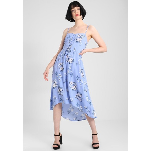 Hollister Co. MIDI DRESS Sukienka letnia blue H0421C00T