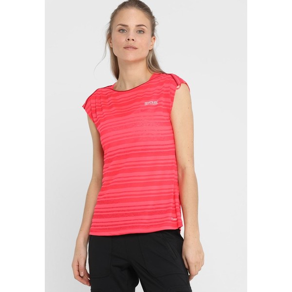 Regatta LIMONITE T-shirt z nadrukiem neon pink R2341D00E
