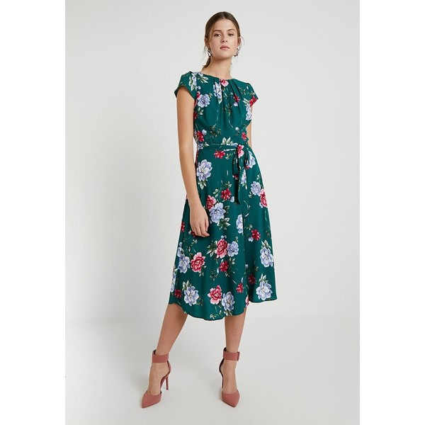 Dorothy Perkins Tall FLORAL FIT AND FLARE DRESS Sukienka letnia green DOA21C061