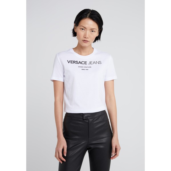 Versace Jeans T-shirt z nadrukiem bianco ottico 1VJ21D03N