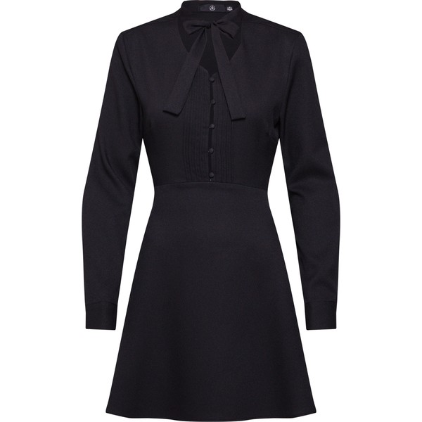 Missguided Sukienka 'Tie Neck Button Front Dress Black' MGD0152001000002