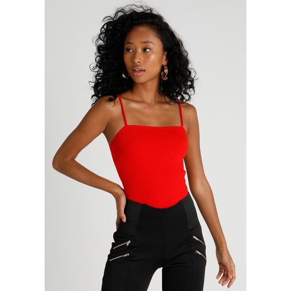 Topshop SQUARE NECK BODY Top red TP721D0O4