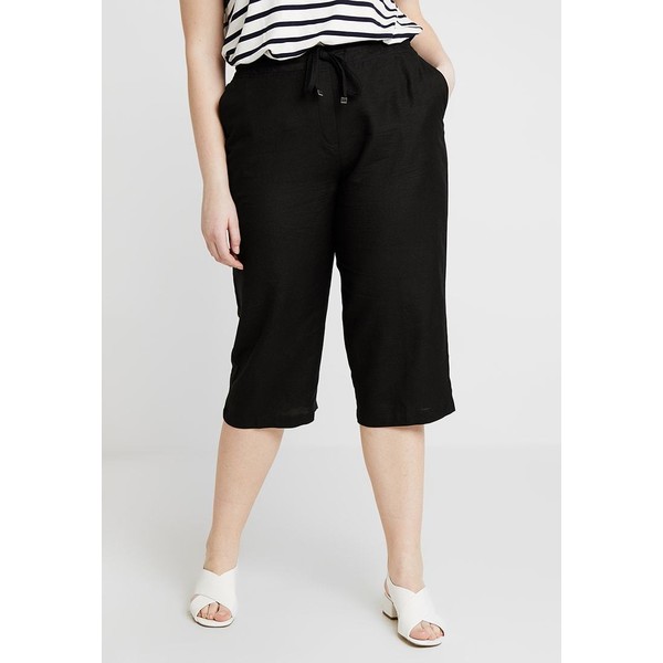 CAPSULE by Simply Be EASY CARE CROP TROUSERS Szorty black CAS21A00F
