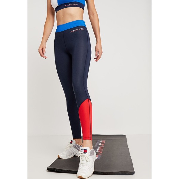 Tommy Sport LEGGING WITH PANEL Legginsy princess blue TO141E01F