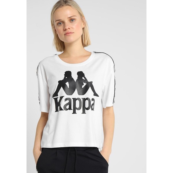 Kappa ELIN T-shirt z nadrukiem white 10K41D006