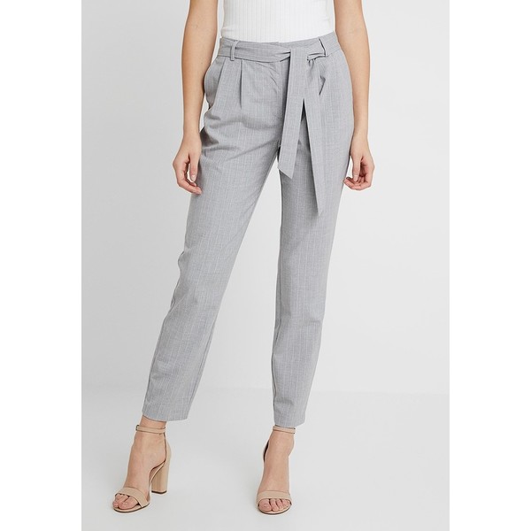 Selected Femme Tall SLFBIO BIGA CROPPED PANT Spodnie materiałowe light grey SEM21A00D
