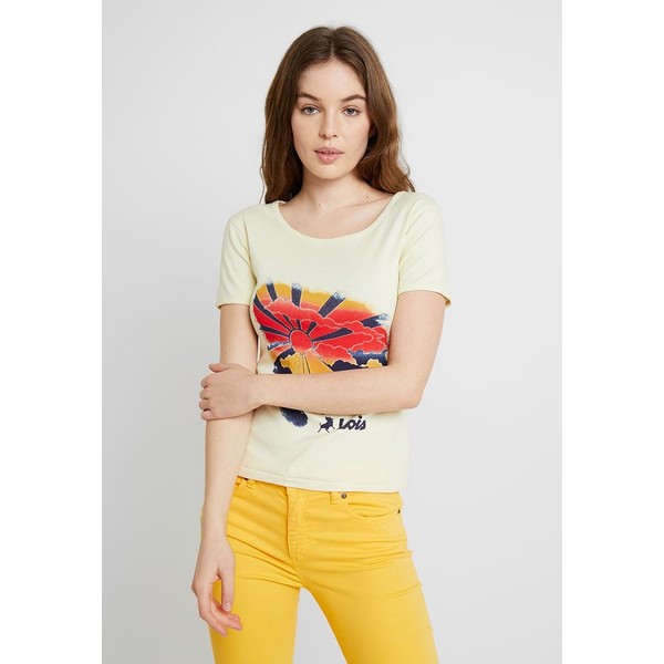 LOIS Jeans TED T-shirt z nadrukiem yellow/multi-coloured 1LJ21D00D