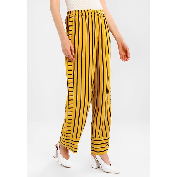 YASLINE WIDE PANT Spodnie materiałowe mustard yellow Y0121A03K