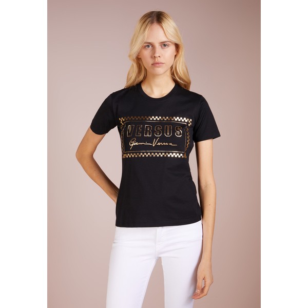 Versus Versace DONNA SLIM T-shirt z nadrukiem black VE021D01N