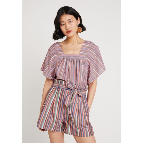 Madewell BUTTERFLY IN RAINBOW STRIPE Bluzka mulled wine M3J21E01P