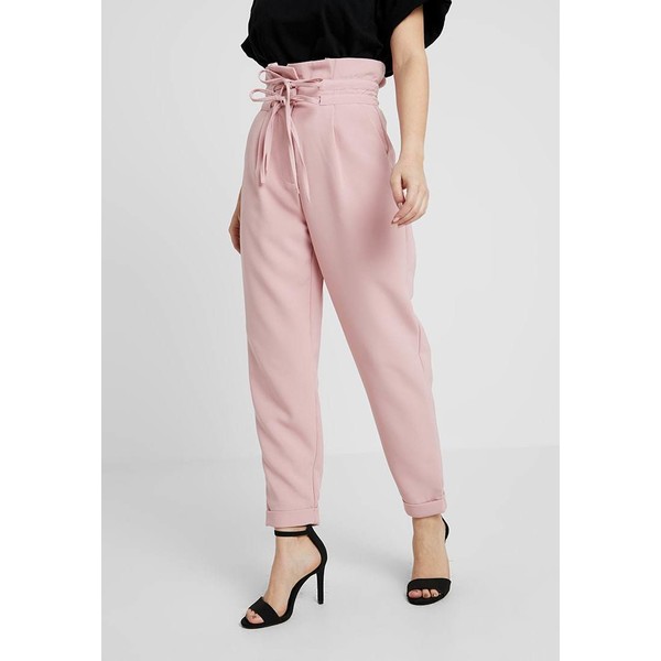 Lost Ink Petite PEG TROUSER WITH DOUBLE DRAWCORD DETAIL Spodnie materiałowe light pink LOH21A00A