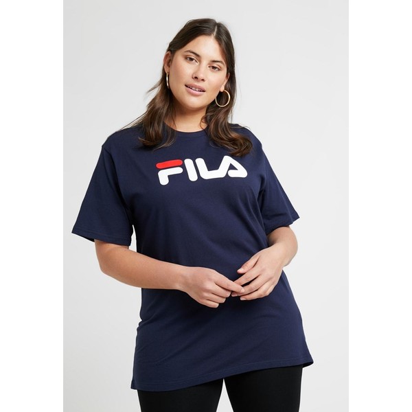 Fila Plus PURE SHORT SLEEVE T-shirt z nadrukiem black iris FIQ21D001