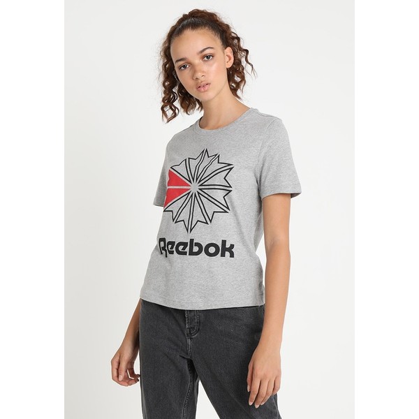 Reebok Classic TEE T-shirt z nadrukiem medium grey heather RE021D00L