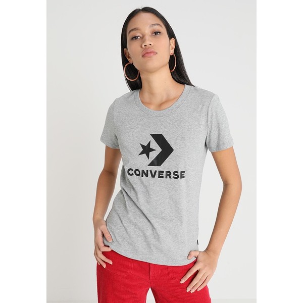 Converse STAR CHEVRON CORE TEE T-shirt z nadrukiem grey CO421D06R