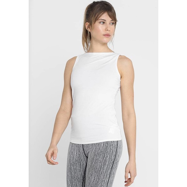 Curare Yogawear TANK BOAT NECK Top white CY541D012