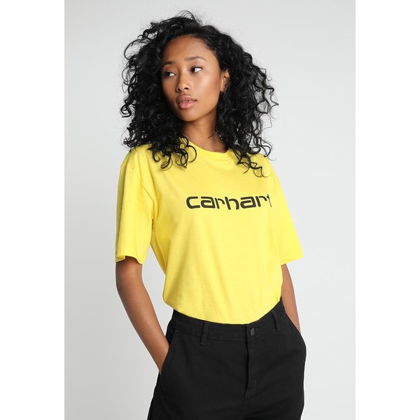 Carhartt WIP SCRIPT T-shirt z nadrukiem primula/black C1421D01G