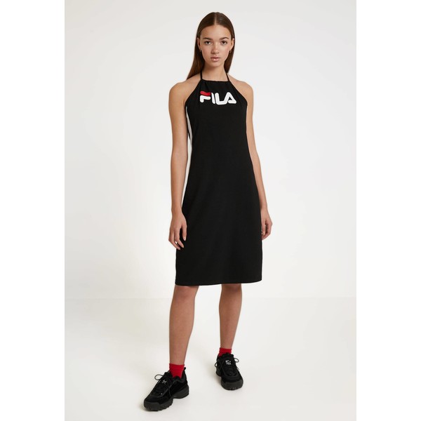 Fila ALINA NECKHOLDER DRESS Sukienka z dżerseju black/bright white 1FI21C00E