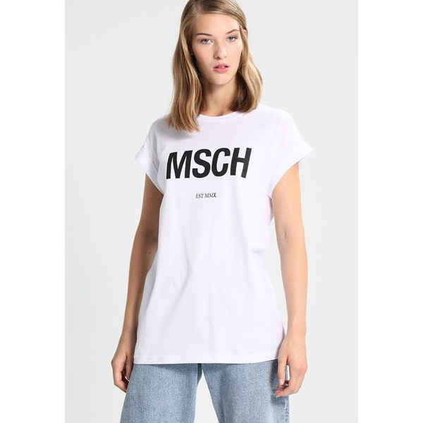 Moss Copenhagen ALVA EST TEE T-shirt z nadrukiem white/black M0Y21D01F