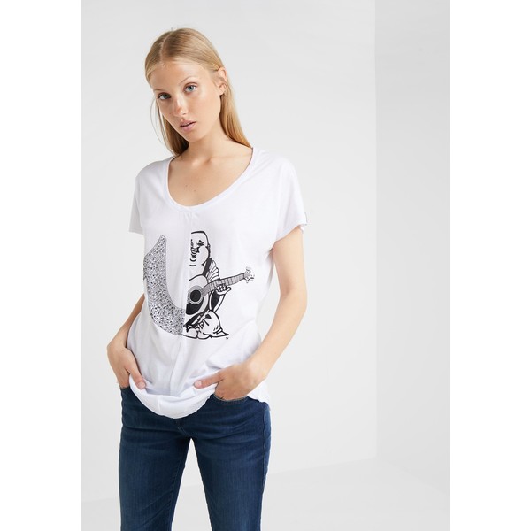 True Religion LOGO T-shirt z nadrukiem white TR121D06P