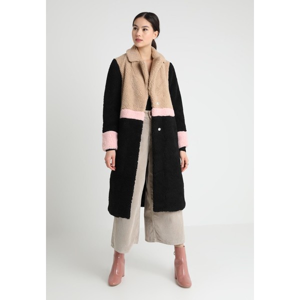 New Look COLOURBLOCK COAT Płaszcz wełniany /Płaszcz klasyczny black NL021U02N