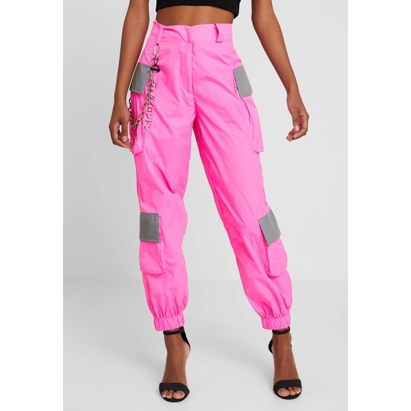 Jaded London POCKET DETAIL COMBAT TROUSERS Spodnie materiałowe neon pink JL021A00X