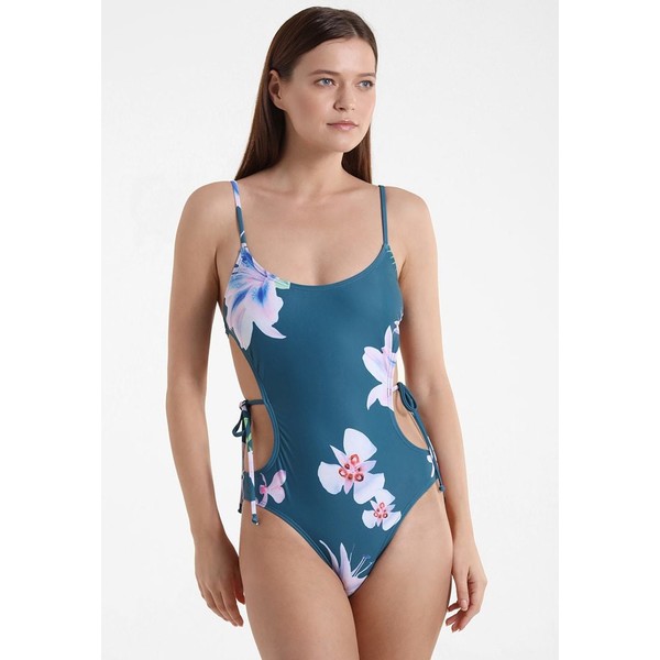 South Beach FLORAL CUTAWAY SWIMSUIT WITH STRING TIE SIDES DETAIL Kostium kąpielowy multi-coloured SOH81G003