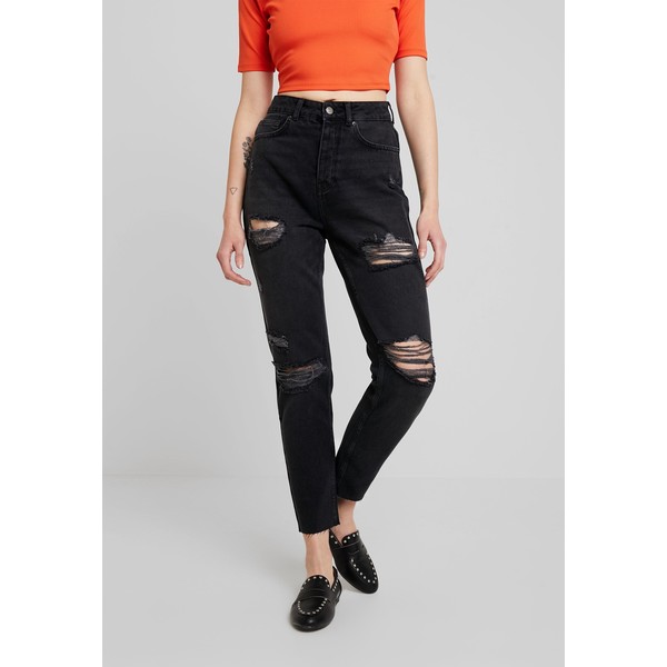 Even&Odd Jeansy Relaxed Fit black denim EV421N04F