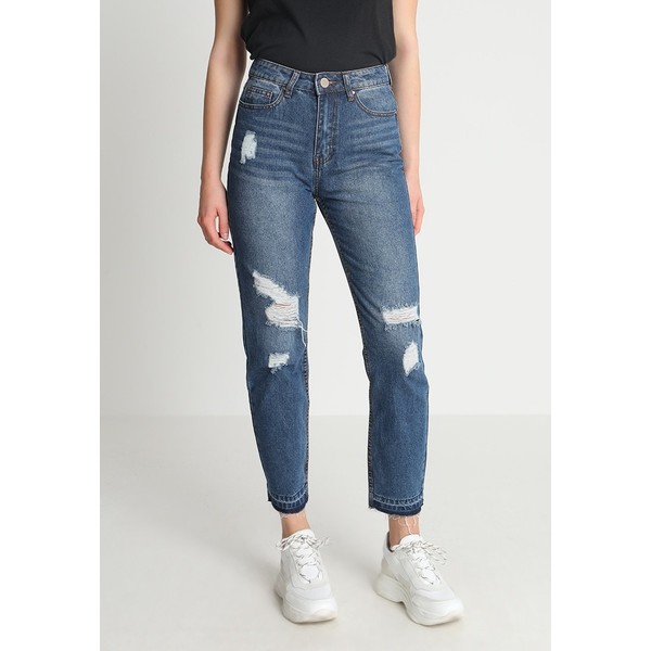 Lost Ink THE MOM IN ANDROMEDA Jeansy Relaxed Fit dark denim L0U21N03J