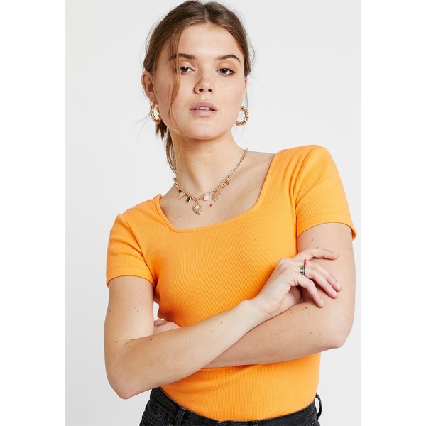 Glamorous 2 PACK SQUARE NECK BODY T-shirt basic black/orange GL921D02E