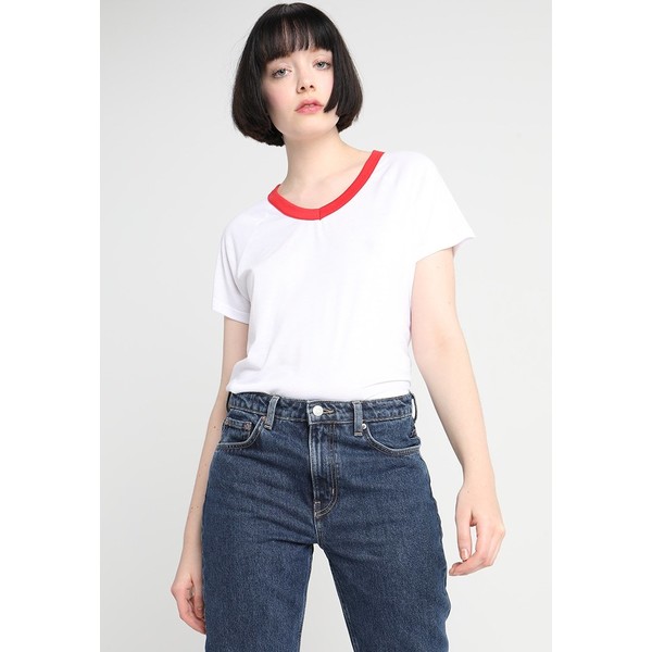 TWINTIP T-shirt basic white/red TW421D08H