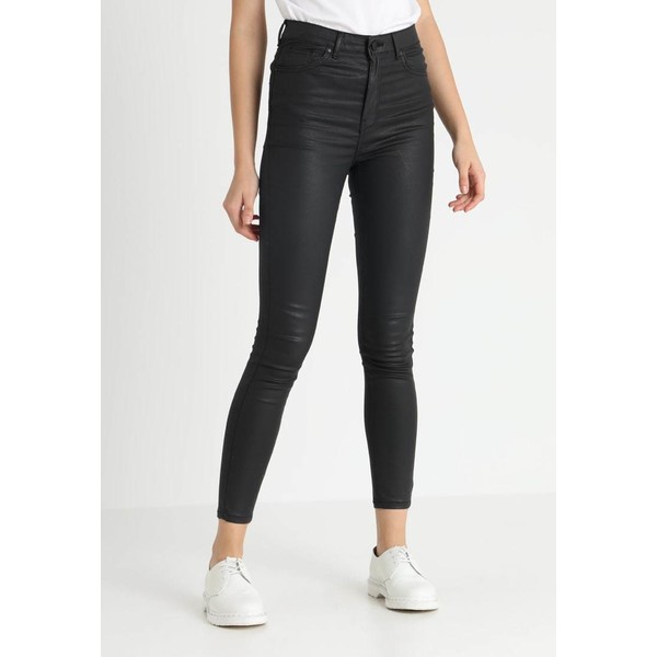 Gina Tricot MOLLY COATED Jeansy Skinny Fit black GID21A013