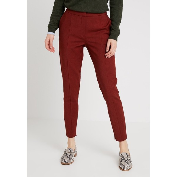 Selected Femme SLFMUSE CROPPED PANT Spodnie materiałowe fired brick SE521A0DN