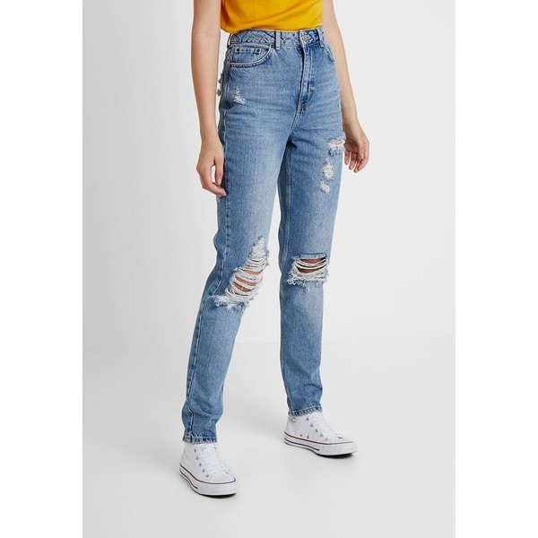 Topshop Tall Jeansy Relaxed Fit bleached denim TOA21N01A