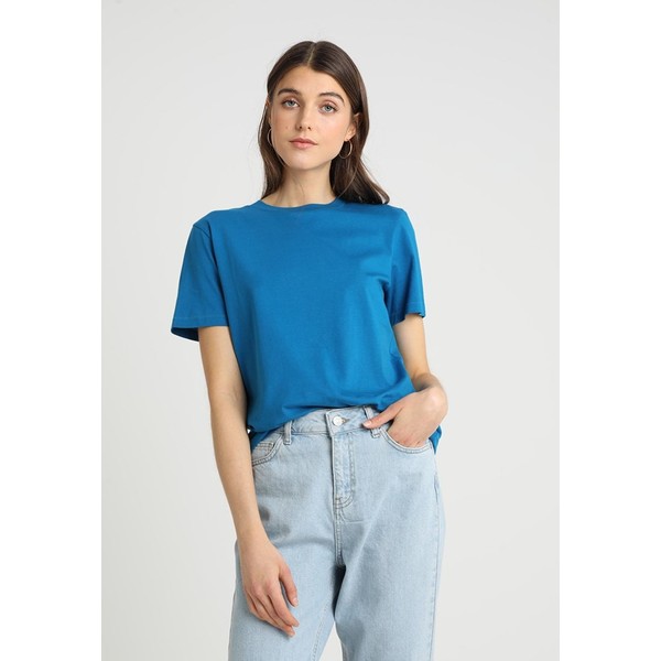 Selected Femme SFMY PERFECT BOX CUT COLOR T-shirt basic mykonos blue SE521D0DB