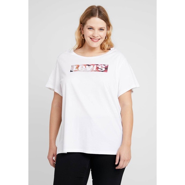 Levi's® Plus PERFECT TEE T-shirt z nadrukiem white L0M21D00D