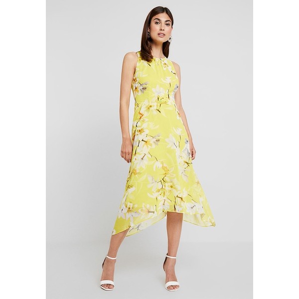 Wallis ORCHID HANKY HEM DRESS Długa sukienka yellow WL521C0NB