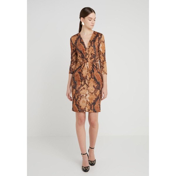 Just Cavalli Sukienka z dżerseju brown snake JU621C08P