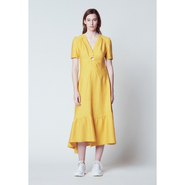 sandro TAMARA Sukienka letnia yellow SAD21C05B