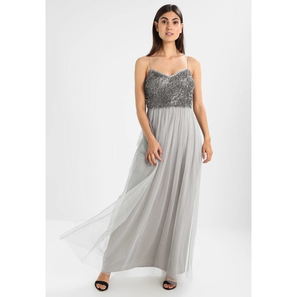 Lace & Beads NINA MAXI Suknia balowa light grey LS721C05E