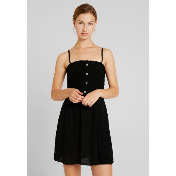 Hollister Co. SMOCKED DRESS Sukienka letnia black H0421T00O