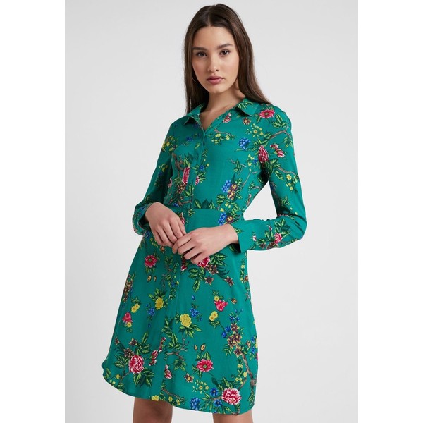 Warehouse VERITY FLORAL DRESS Sukienka koszulowa green WA221C0HK