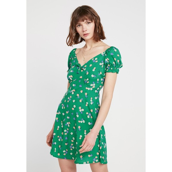 New Look FLORAL SWEETHEART TEA DRESS Sukienka letnia green NL021C10F