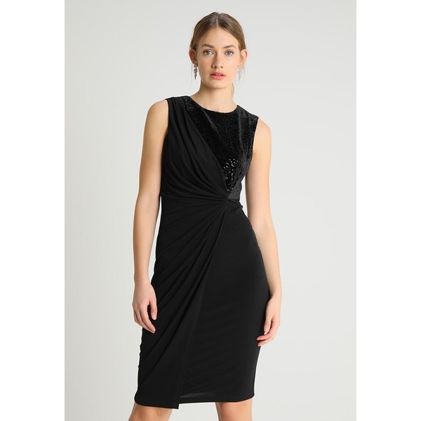 Wallis SEQUIN DRESS Sukienka z dżerseju black WL521C0J2